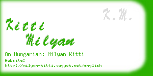 kitti milyan business card